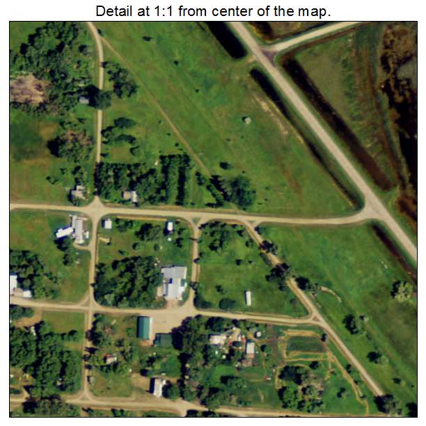 Bantry, North Dakota aerial imagery detail
