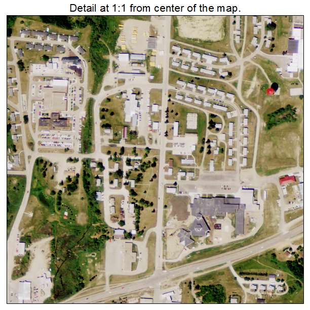 Belcourt, North Dakota aerial imagery detail