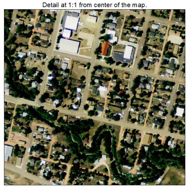 Belfield, North Dakota aerial imagery detail