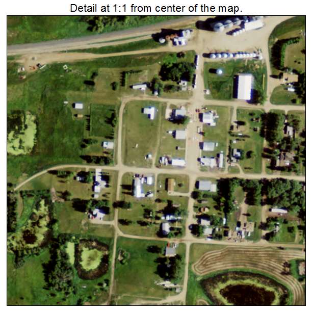 Benedict, North Dakota aerial imagery detail