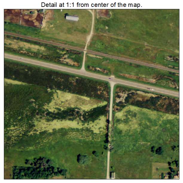 Bergen, North Dakota aerial imagery detail