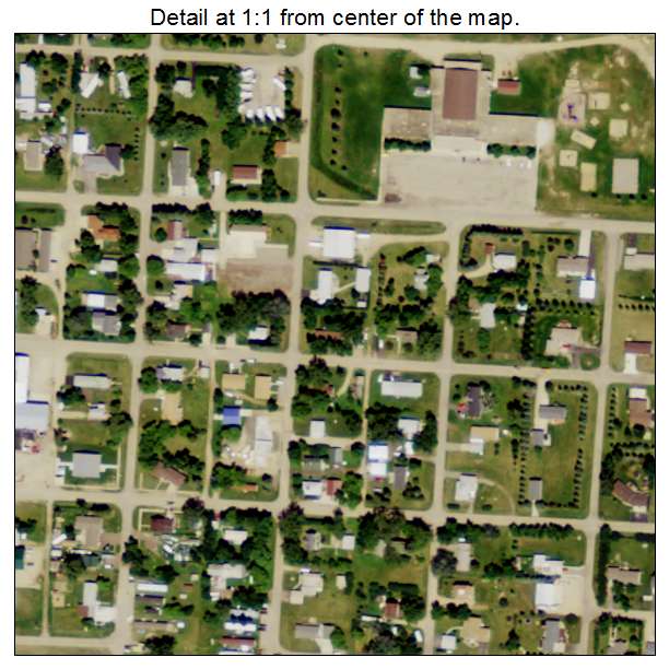 Berthold, North Dakota aerial imagery detail