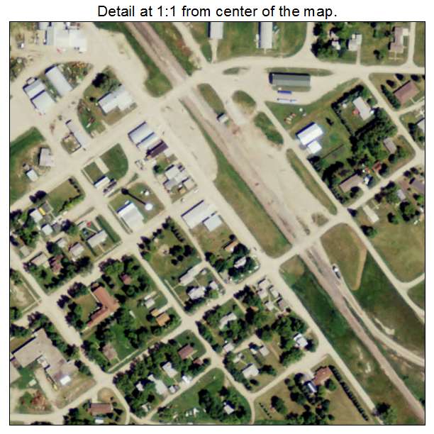 Bisbee, North Dakota aerial imagery detail