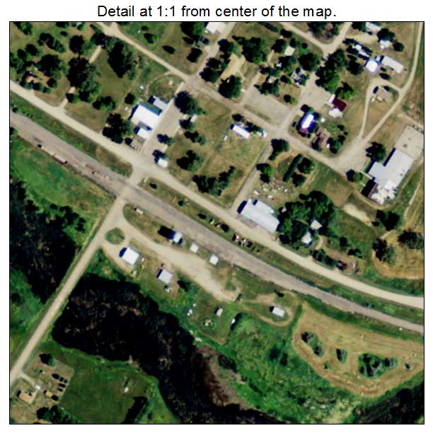Braddock, North Dakota aerial imagery detail