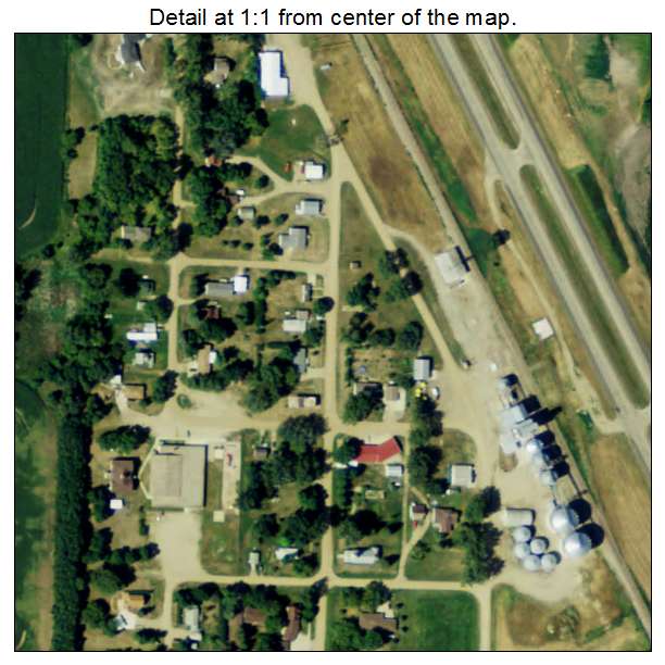 Buchanan, North Dakota aerial imagery detail