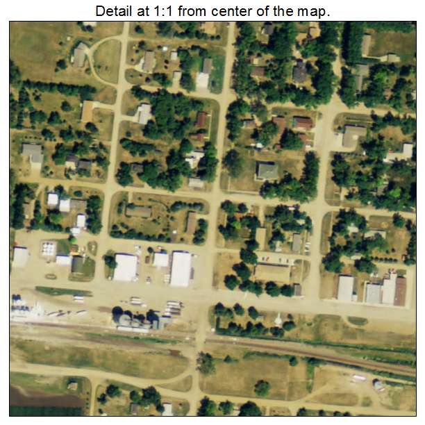 Buffalo, North Dakota aerial imagery detail