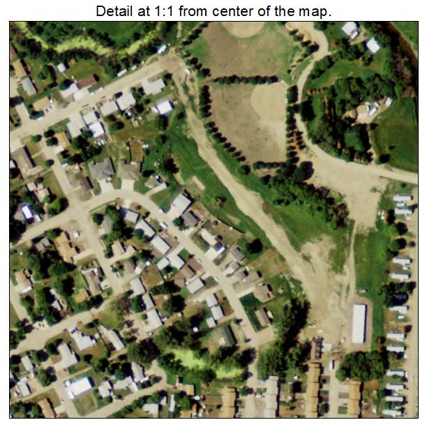 Burlington, North Dakota aerial imagery detail