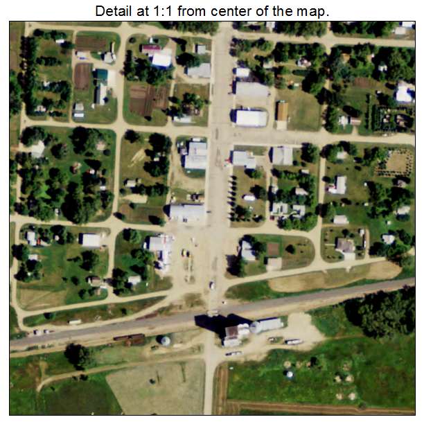 Butte, North Dakota aerial imagery detail
