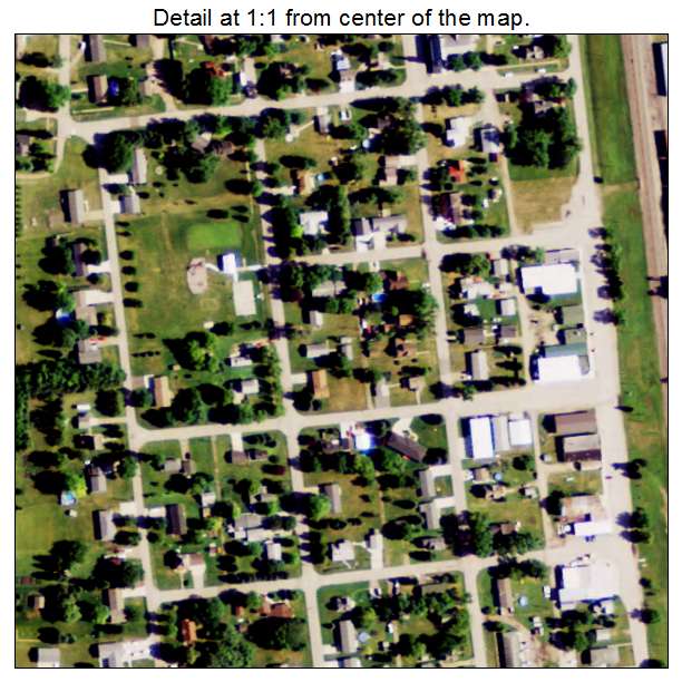 Buxton, North Dakota aerial imagery detail