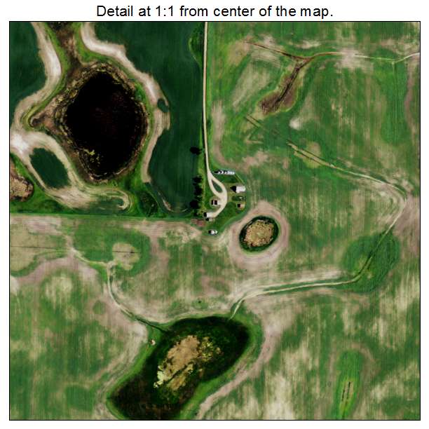 Calio, North Dakota aerial imagery detail