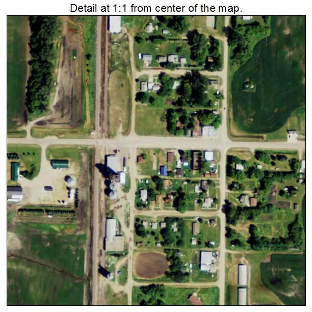 Canton City, North Dakota aerial imagery detail