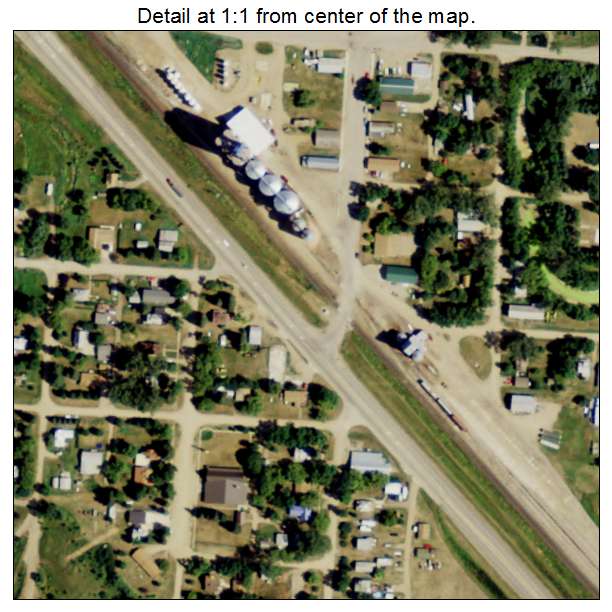 Carpio, North Dakota aerial imagery detail