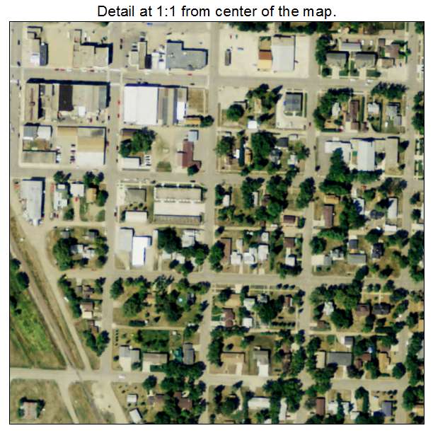 Carrington, North Dakota aerial imagery detail