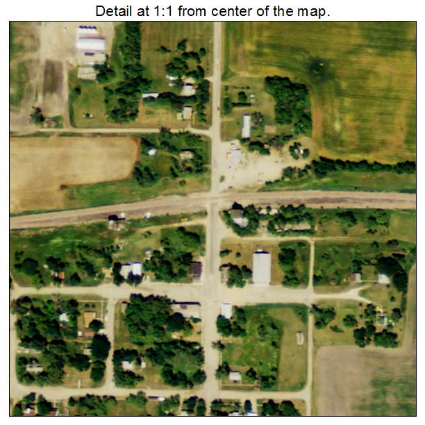 Cayuga, North Dakota aerial imagery detail