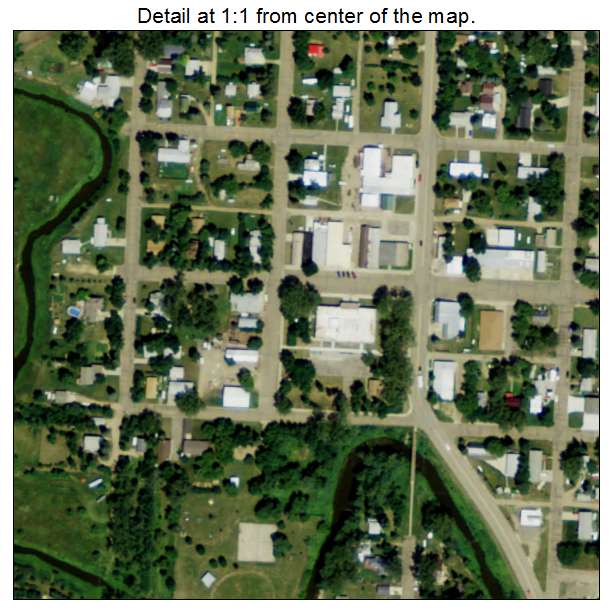 Center, North Dakota aerial imagery detail