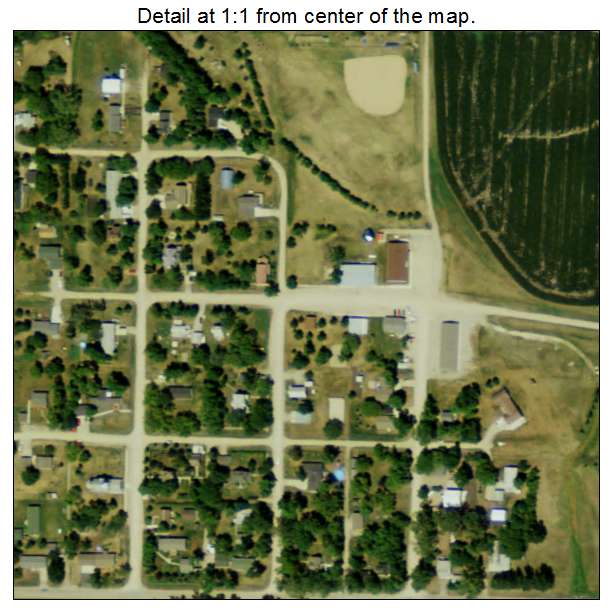 Christine, North Dakota aerial imagery detail