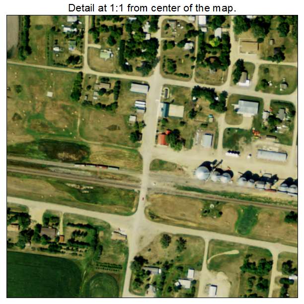 Cleveland, North Dakota aerial imagery detail