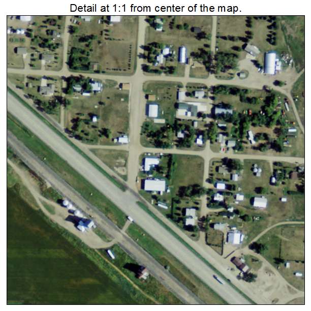Coleharbor, North Dakota aerial imagery detail