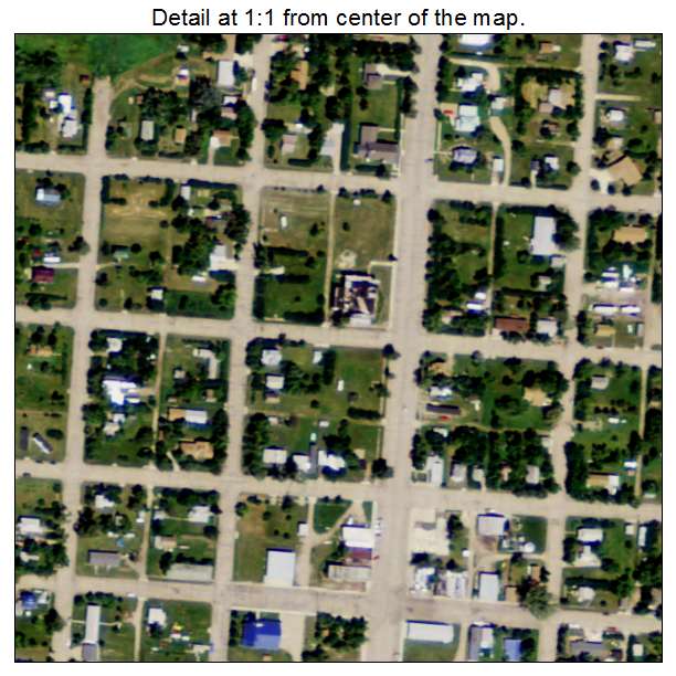 Columbus, North Dakota aerial imagery detail