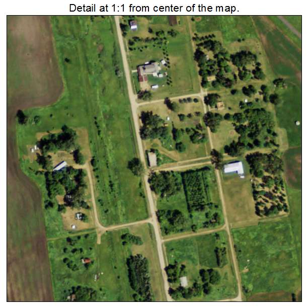 Conway, North Dakota aerial imagery detail
