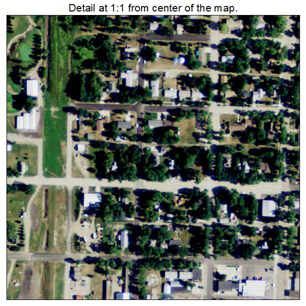 Cooperstown, North Dakota aerial imagery detail