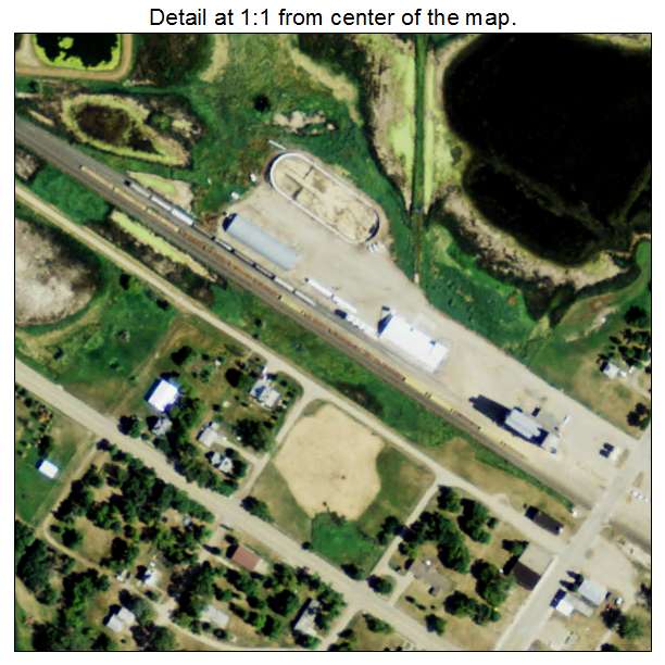 Courtenay, North Dakota aerial imagery detail