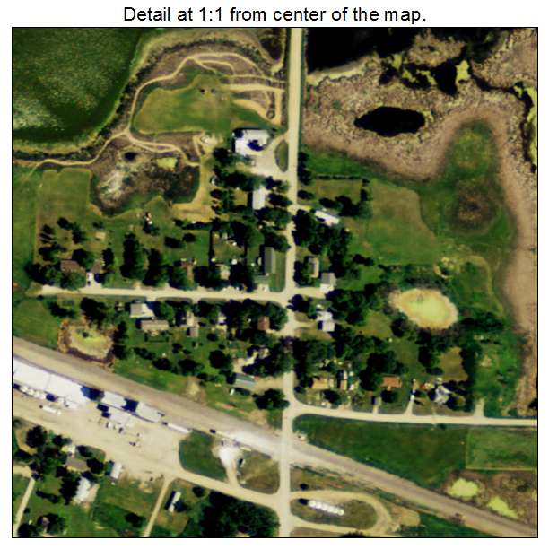 Crary, North Dakota aerial imagery detail