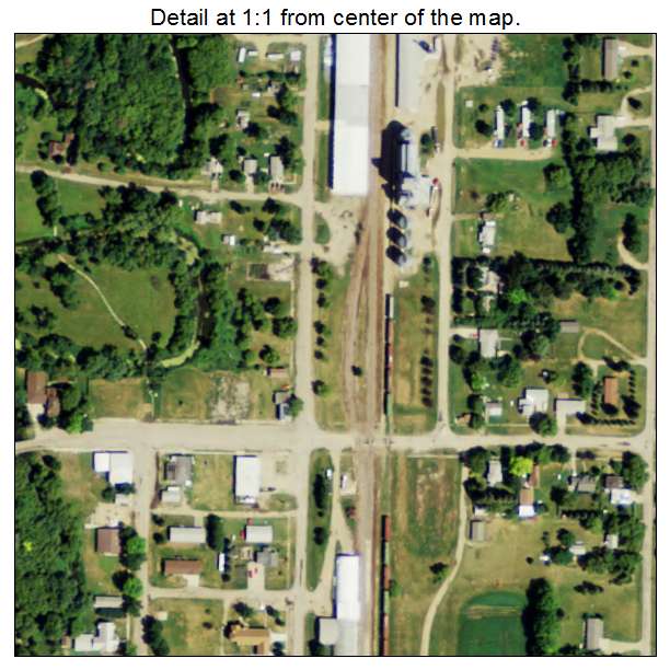 Crystal, North Dakota aerial imagery detail