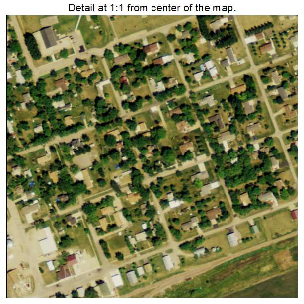 Davenport, North Dakota aerial imagery detail
