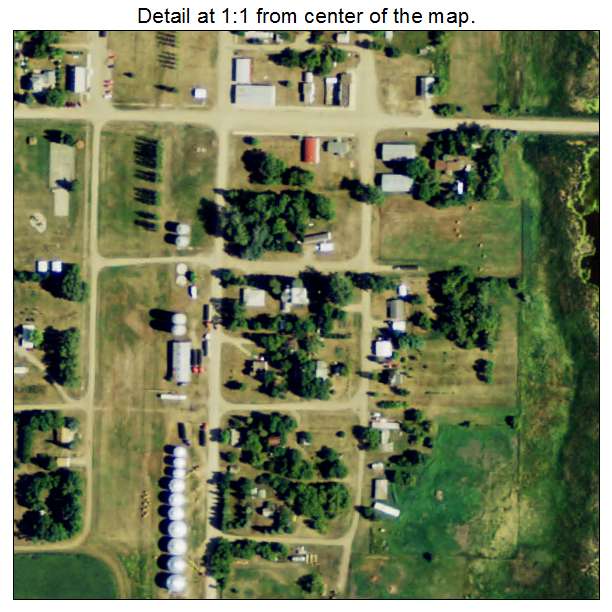 Dazey, North Dakota aerial imagery detail