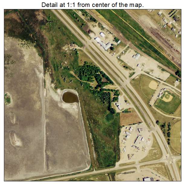 Devils Lake, North Dakota aerial imagery detail