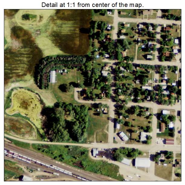 Drake, North Dakota aerial imagery detail