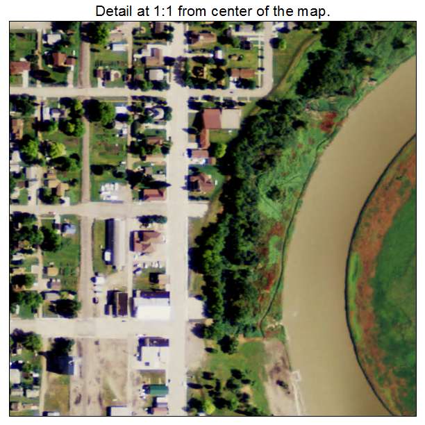 Drayton, North Dakota aerial imagery detail