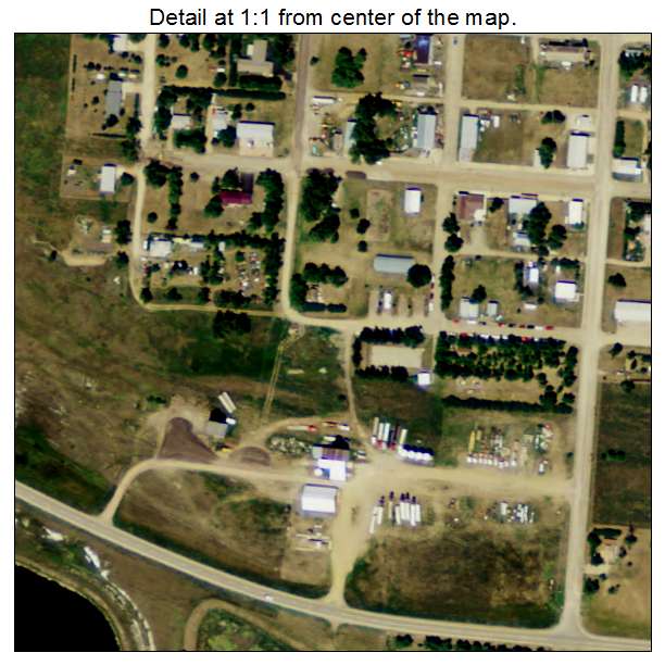 Dunn Center, North Dakota aerial imagery detail