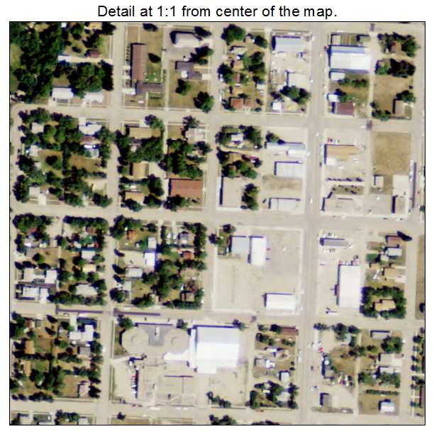 Dunseith, North Dakota aerial imagery detail