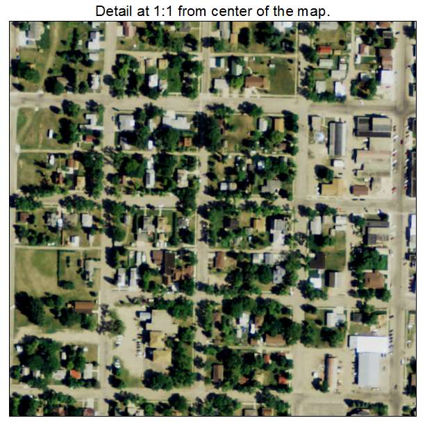 Edgeley, North Dakota aerial imagery detail