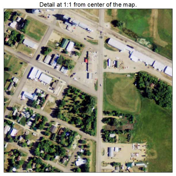 Edinburg, North Dakota aerial imagery detail