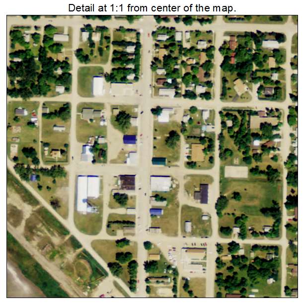 Edmore, North Dakota aerial imagery detail
