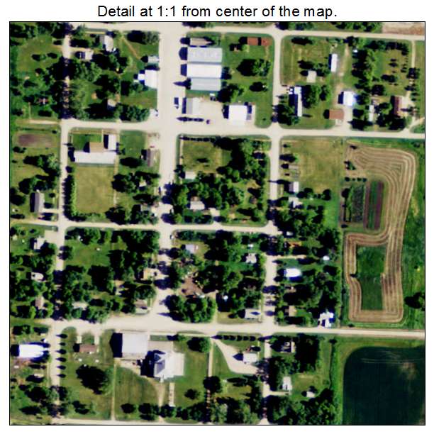 Egeland, North Dakota aerial imagery detail