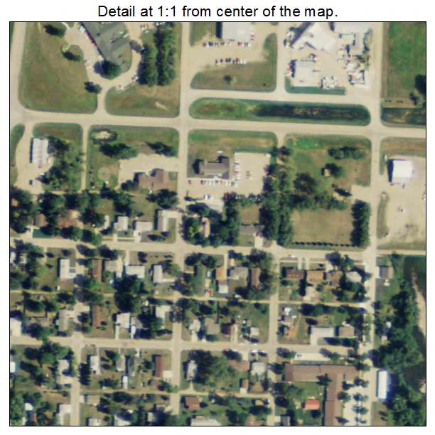 Ellendale, North Dakota aerial imagery detail