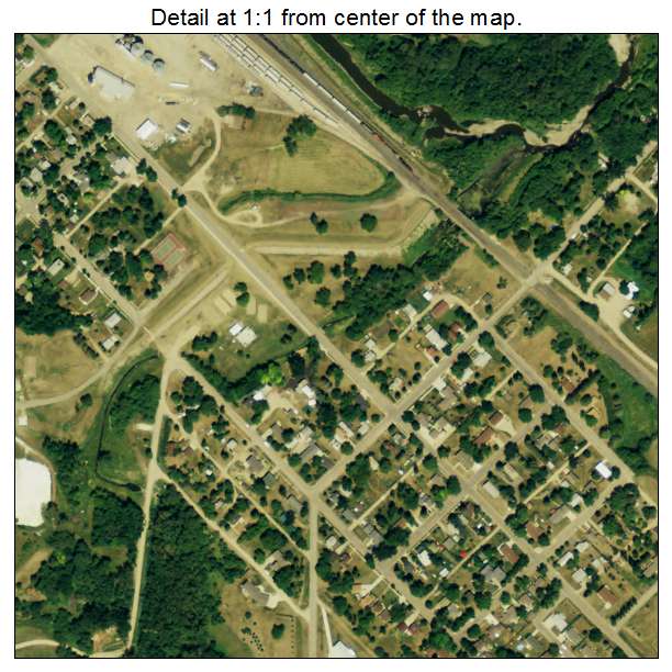 Enderlin, North Dakota aerial imagery detail
