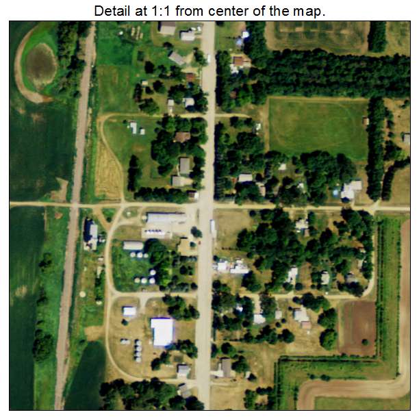 Erie, North Dakota aerial imagery detail