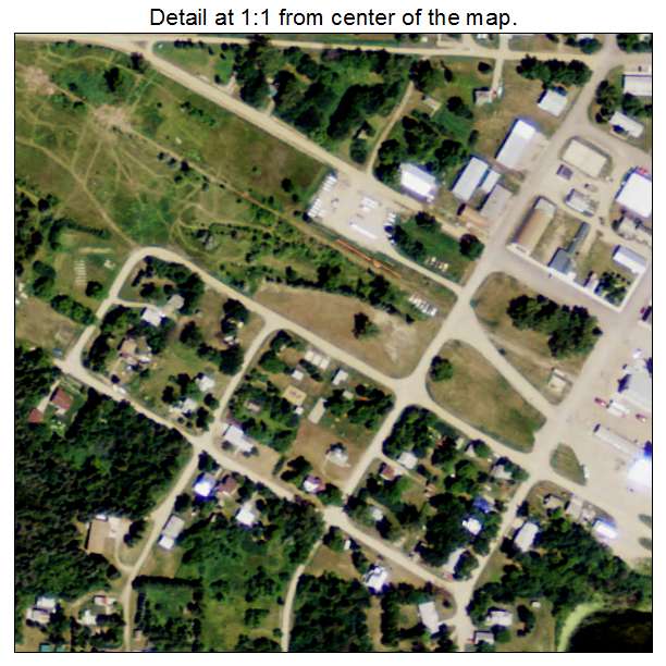 Esmond, North Dakota aerial imagery detail
