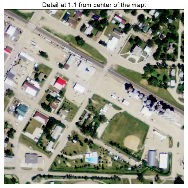 Fessenden, North Dakota aerial imagery detail