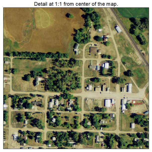 Fingal, North Dakota aerial imagery detail