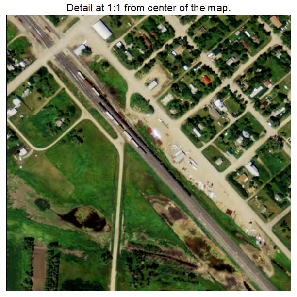 Flaxton, North Dakota aerial imagery detail