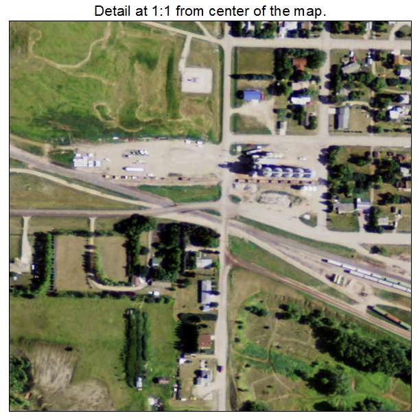 Fordville, North Dakota aerial imagery detail