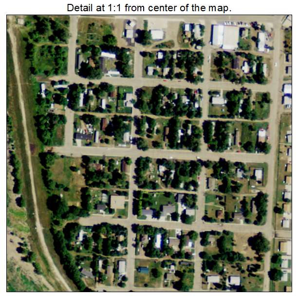 Fort Yates, North Dakota aerial imagery detail
