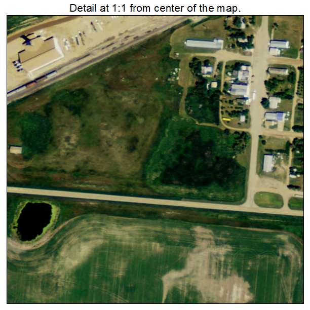 Fortuna, North Dakota aerial imagery detail