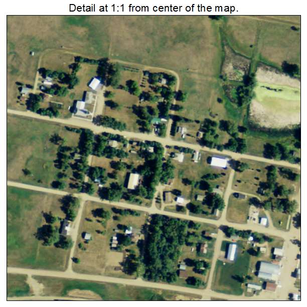 Fredonia, North Dakota aerial imagery detail